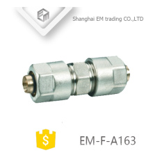 EM-F-A163 brass Double joint aluminum plastic Straight pipe fitting